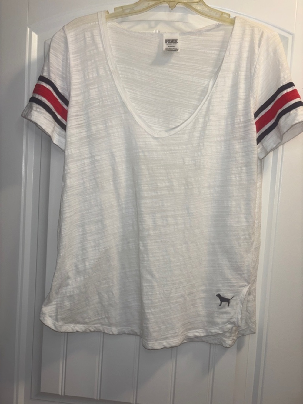 PINK Victoria's Secret White Textured Tank Top
